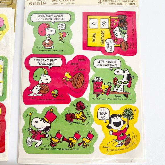 Vintage Snoopy Peanuts Hallmark Sticker Sheets Holiday Woodstock Charlie Brown - Picture 5 of 8